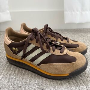 Women’s Adidas Brown and Cream SL 72 Sneakers